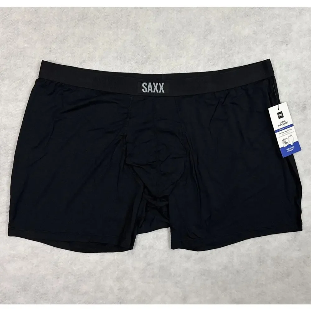 Saxx Boxer Briefs Mens 3XL Relaxed Fit Ultra Super Soft Ballpark Pouch Lot 3 NWT